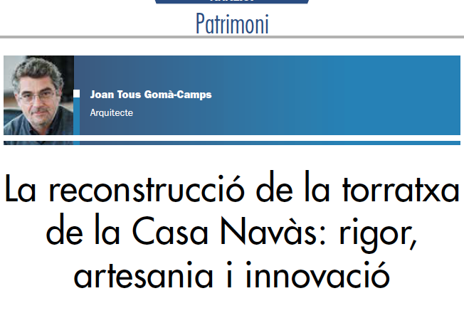 reconstrucción torreón Casa Navàs